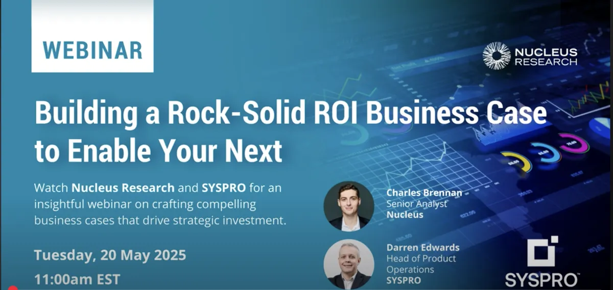 SYSPRO webinar screenshot
